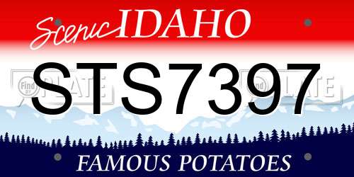 STS7397 Idaho License Plate