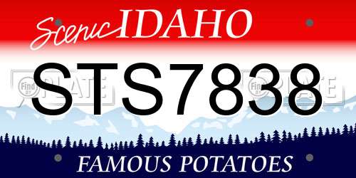 STS7838 Idaho License Plate