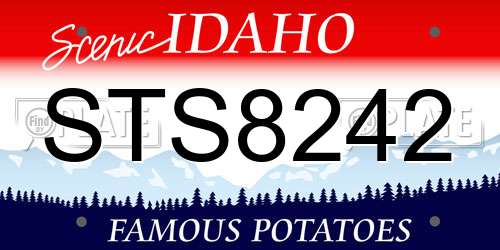 STS8242 Idaho License Plate