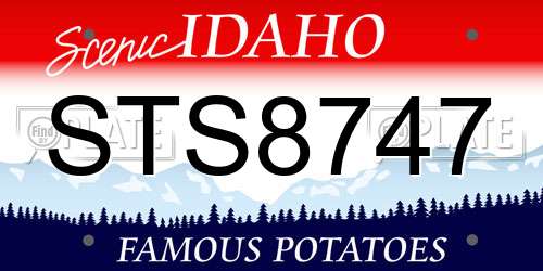 STS8747 Idaho License Plate
