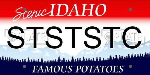 STSTSTC Idaho License Plate
