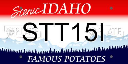 STT15I Idaho License Plate