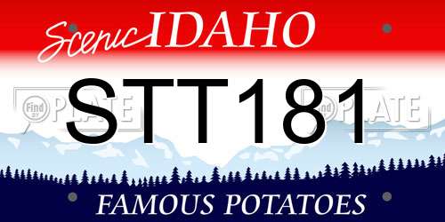 STT181 Idaho License Plate
