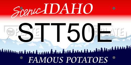 STT50E Idaho License Plate