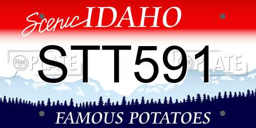 STT591 Idaho License Plate