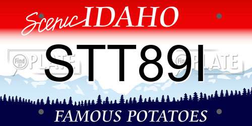 STT89I Idaho License Plate