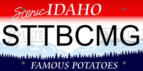 STTBCMG Idaho License Plate