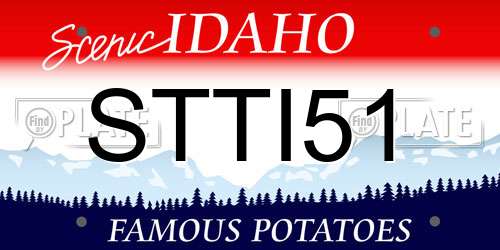 STTI51 Idaho License Plate