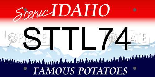 STTL74 Idaho License Plate