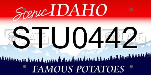 STU0442 Idaho License Plate