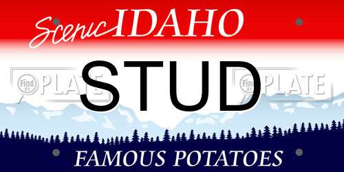 STUD Idaho License Plate