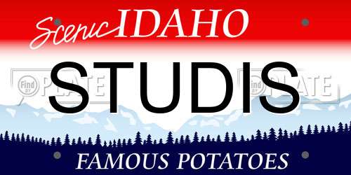 STUDIS Idaho License Plate
