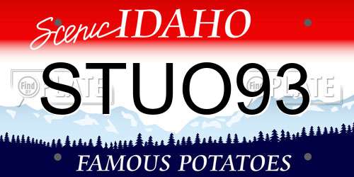 STUO93 Idaho License Plate