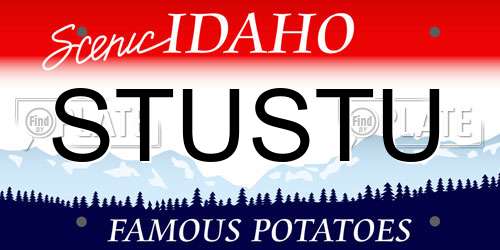 STUSTU Idaho License Plate