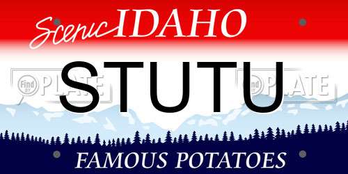 STUTU Idaho License Plate