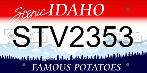 STV2353 Idaho License Plate