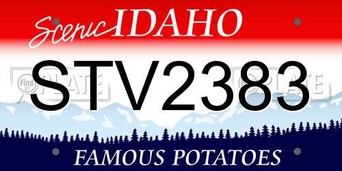 STV2383 Idaho License Plate