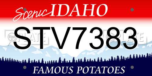 STV7383 Idaho License Plate
