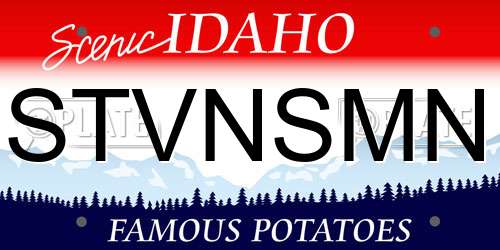 STVNSMN Idaho License Plate