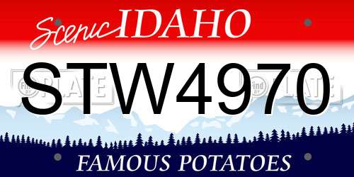 STW4970 Idaho License Plate