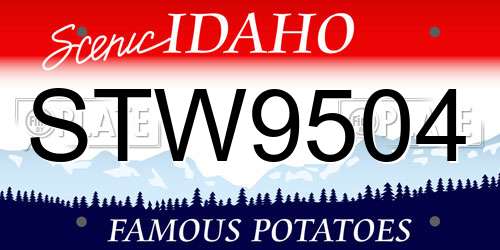 STW9504 Idaho License Plate