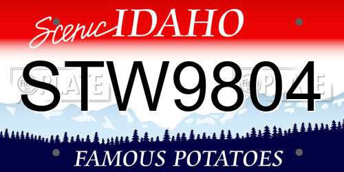 STW9804 Idaho License Plate