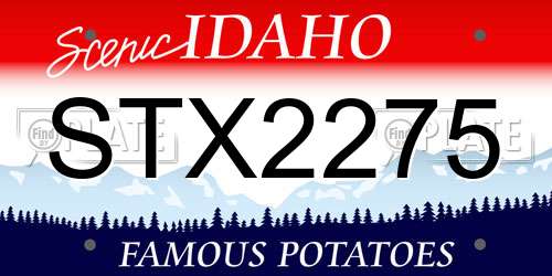STX2275 Idaho License Plate