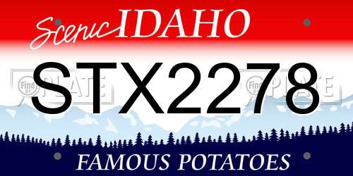 STX2278 Idaho License Plate