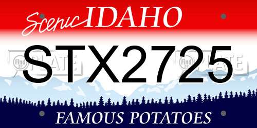 STX2725 Idaho License Plate