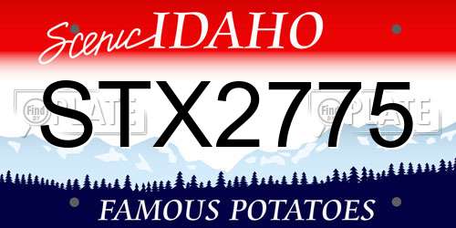 STX2775 Idaho License Plate