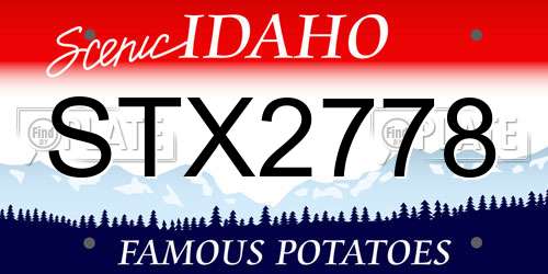 STX2778 Idaho License Plate
