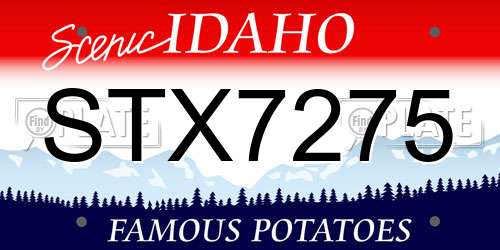 STX7275 Idaho License Plate