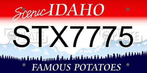 STX7775 Idaho License Plate