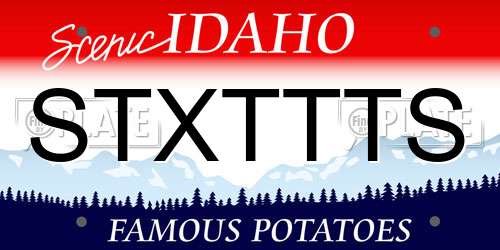 STXTTTS Idaho License Plate