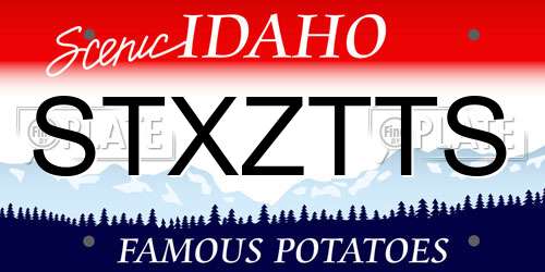STXZTTS Idaho License Plate