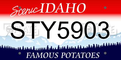 STY5903 Idaho License Plate