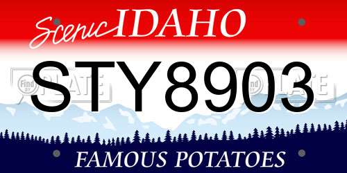 STY8903 Idaho License Plate