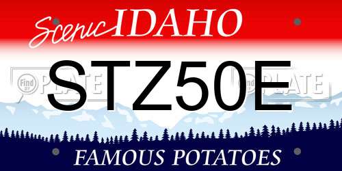 STZ50E Idaho License Plate