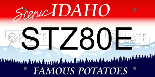 STZ80E Idaho License Plate