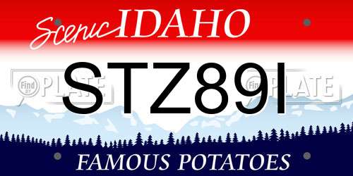 STZ89I Idaho License Plate