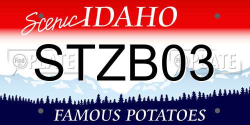 STZB03 Idaho License Plate