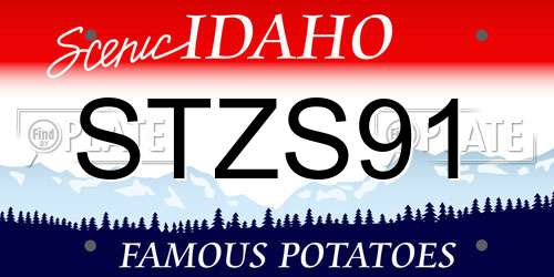 STZS91 Idaho License Plate