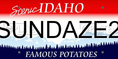 SUNDAZE2 Idaho License Plate