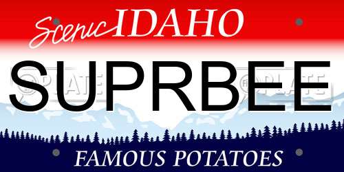 SUPRBEE Idaho License Plate