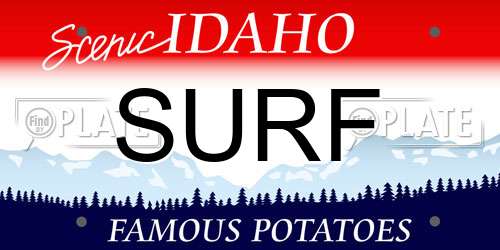 SURF Idaho License Plate