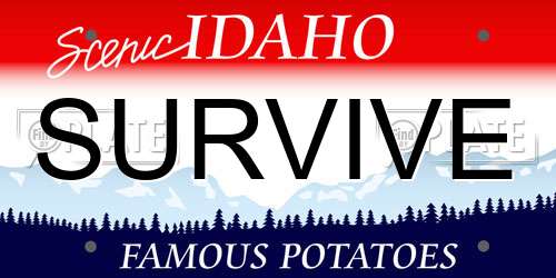 SURVIVE Idaho License Plate