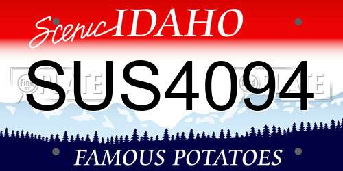 SUS4094 Idaho License Plate