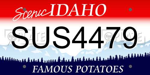 SUS4479 Idaho License Plate