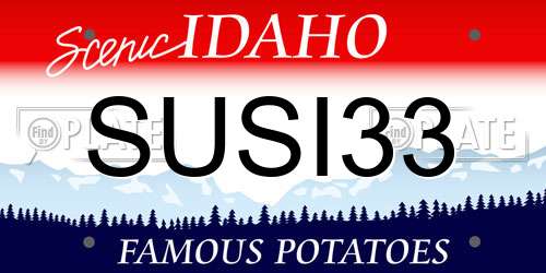 SUSI33 Idaho License Plate