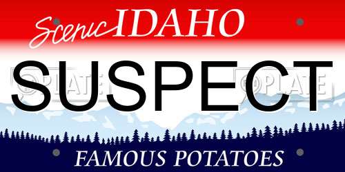 SUSPECT Idaho License Plate